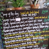 Menu at Fusca Cafe in Coventry