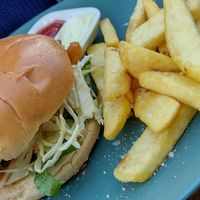 Ocean burger - a Loving Hut classic at Loving Hut - North Laine in Brighton