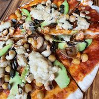 #3 high protein with avocado, cashews, chickpeas, pumpkin seeds, and cheese  at Pizza LAB in Leipzig