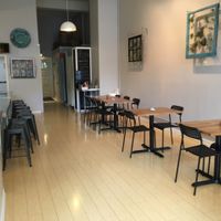 Dining area- airy and clean. at Pulp + Sprout Juice Bar and Vegan Cafe in Asheville