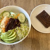 Beet Salad, Black Bean Brownie  at Pulp + Sprout Juice Bar and Vegan Cafe in Asheville