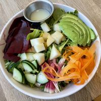 My customized Wellness Salad  at Pulp + Sprout Juice Bar and Vegan Cafe in Asheville