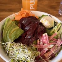 Beet salad   at Pulp + Sprout Juice Bar and Vegan Cafe in Asheville