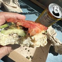   at Los Bagels in Eureka