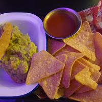 Guacamoles, salsa, & totopos $14.00 at La Tortilleria in Kensington