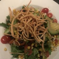 Salad with black beans, corn and nice cilantro dairy-free dressing  at Tortilla Republic in Koloa