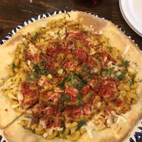 Mac and cheese pizza, with Doritos  at VegeNation in Las Vegas