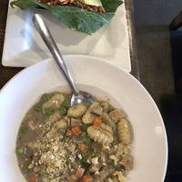 Pot pie gnocchi and the raw tacos!  at VegeNation in Las Vegas