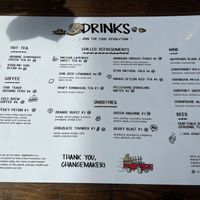 Drink menu  at VegeNation in Las Vegas