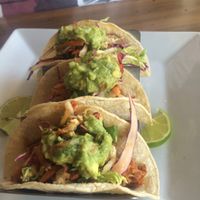 East West Tacos with Korean jackfruit  at VegeNation in Las Vegas