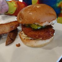 Spicy Chicken Burger at VegeNation in Las Vegas