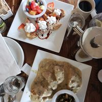 Stuffed french toast and biscuits with gravy at VegeNation in Las Vegas