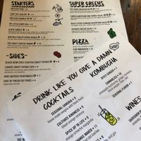 Menu  at VegeNation in Las Vegas