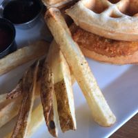 Chicken and waffles  at VegeNation in Las Vegas