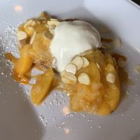 Half size of the cream cheese filled Peach crepes!!! One of the best things I’ve ever had! at VegeNation in Las Vegas