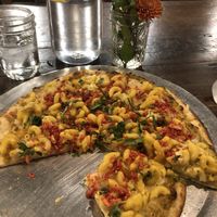 OMG!  Mac n Chee pizza!  Amazing! at VegeNation in Las Vegas