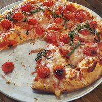 Margarita pizza gf option at VegeNation in Las Vegas