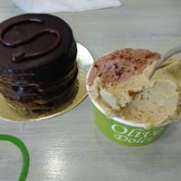 Ice cream + sacher at Olive Dolci - Via Emanuele Filiberto in Rome