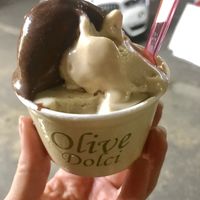 Chocolate, hazelnut, and peanut €3.50 at Olive Dolci - Via Emanuele Filiberto in Rome