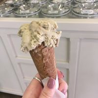 Creamy pistachio gelato! at Olive Dolci - Via Emanuele Filiberto in Rome