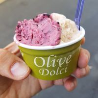 Peaches and Blueberries at Olive Dolci - Via Emanuele Filiberto in Rome