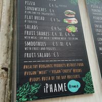 Menu 23.05.18 at iPhame in Rome