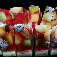 Watermelon jelly at Baiyoke Sky Hotel Fruit Buffet in Bangkok