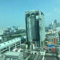 View of outside from buffet at Baiyoke Sky Hotel Fruit Buffet in Bangkok
