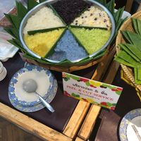 Sticky rice at Baiyoke Sky Hotel Fruit Buffet in Bangkok