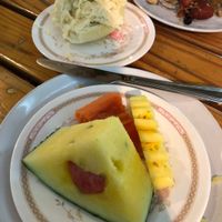 Yellow watermelon at Baiyoke Sky Hotel Fruit Buffet in Bangkok