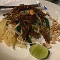 Pad Thai with mock duck   at Babaloo Restaurant and Uma's Kitchen in Koh Tao