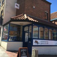 outside  at The Art Cafe in Whitby