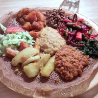 Vegan dish at Addis Ababa in Amsterdam