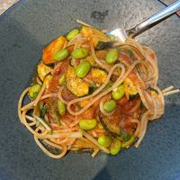 They whipped up this vegan pasta for me😄 at The Restaurant at U2 in Onomichi
