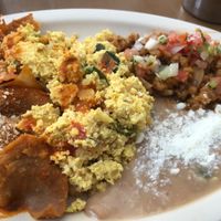 Complete and fully vegan breaky!  at Mary Restaurant Vegetariano in Puerto Vallarta