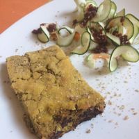 The Canterbury--Sformatino of Zucchini and tofu (a little casserole) at Equilibrio in La Spezia