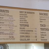 Menu. Has no English one at Momencik in Warsaw