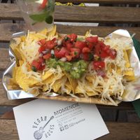 Vegan nachos and homemade lemonade  at Momencik in Warsaw