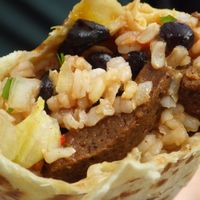 Seitan burrito at Momencik in Warsaw