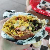 Burrito breakfast at Momencik in Warsaw