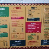 Menu in Polish at Momencik in Warsaw