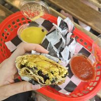 Breakfast burrito at Momencik in Warsaw