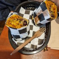 Protien filling burrito at Momencik in Warsaw