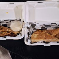 Quesadillas - both from the online menu (on site they have more options) were perfect!! And not very spicy, even not the chorizo one. at Momencik in Warsaw