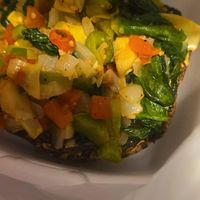 Stuffed portobello mushroom with no aioli and no cheese at Blue and Gray in Gettysburg