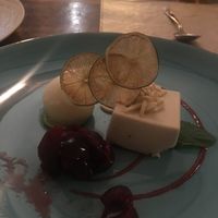 Cashew cream dessert at Konnubio in Florence