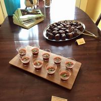 How cute are these little appetizers!  at Nourrie Cuisine in Ellicott City