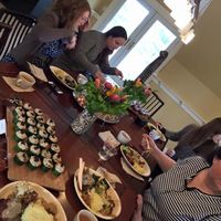 There were so many different flavors provided by Nourrie at this birthday party! at Nourrie Cuisine in Ellicott City