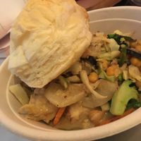 Puff pastry topped chik’n mushroom and veg pie  at King CookDaily in East London