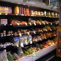 The deli staff deciding what to make next from our produce selection. at Bamboo Market in Steamboat Springs